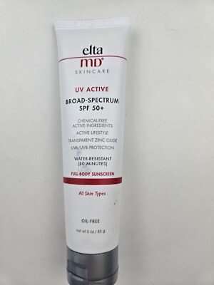 EltaMD UV Active Mineral Sunscreen with Zinc Oxide, SPF 50+, Broad spectrum