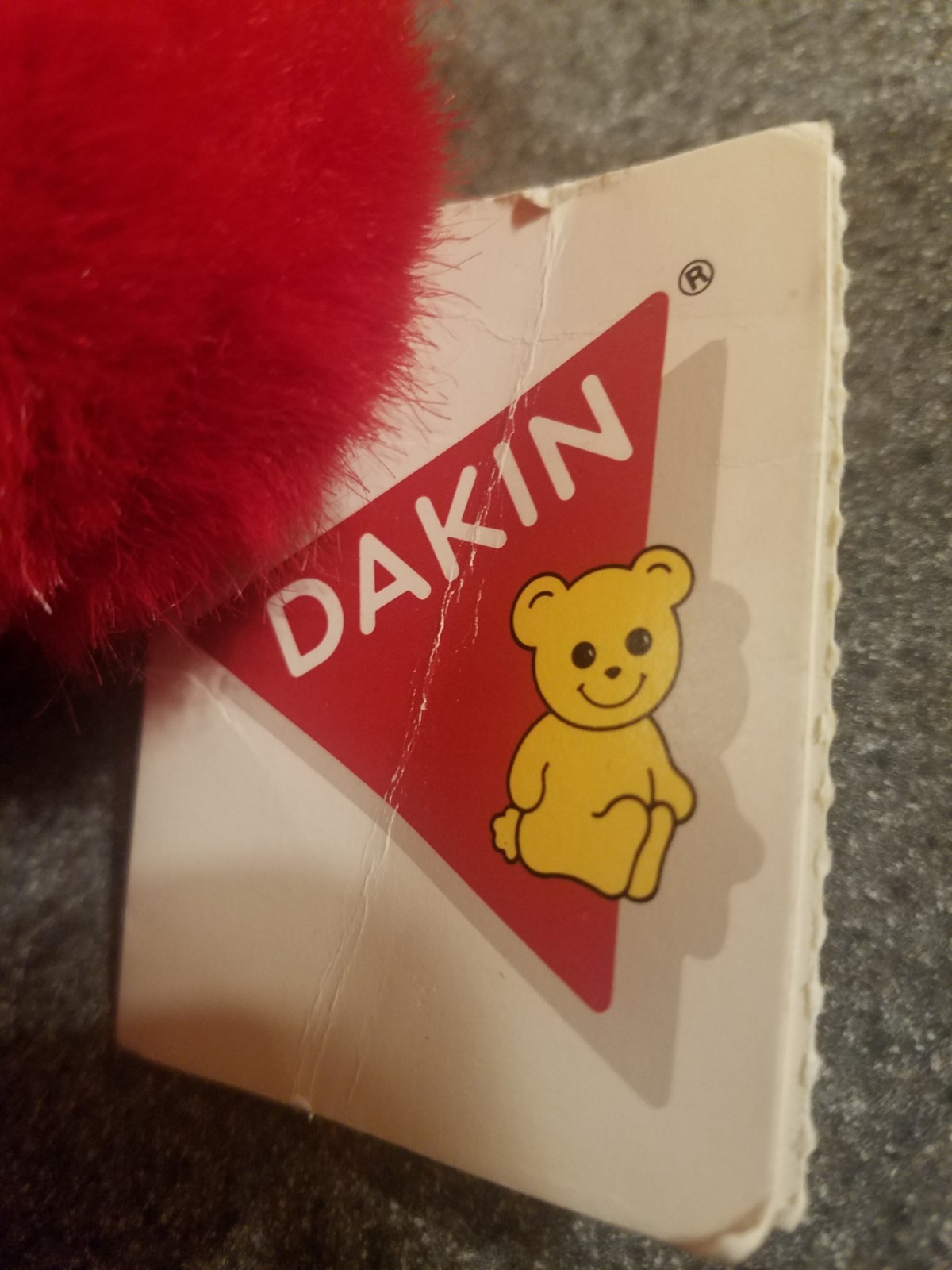 1991 Dakin Limited Edition Red Teddy Bear with movable legs and tag
