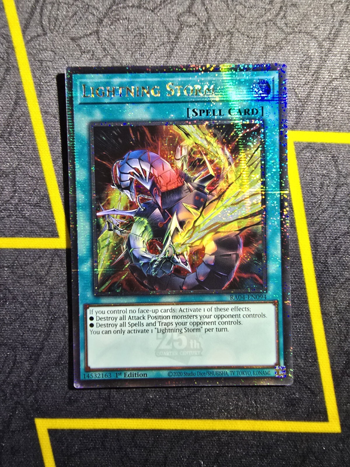 遊戯王 RA04-EN094 ライトニング・ストーム Lightning Storm (英語版 1st Edition 25th クォーターセンチュリーシークレットレア) Quarter Century Stampede Lightning Storm RA04-EN094 Prices | YuGiOh Quarter Century