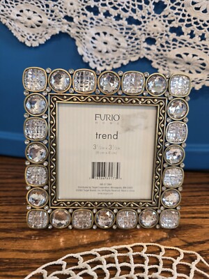 Furio Home Trend Glass Diamond 3.5'' X 3.5'' Picture Frame