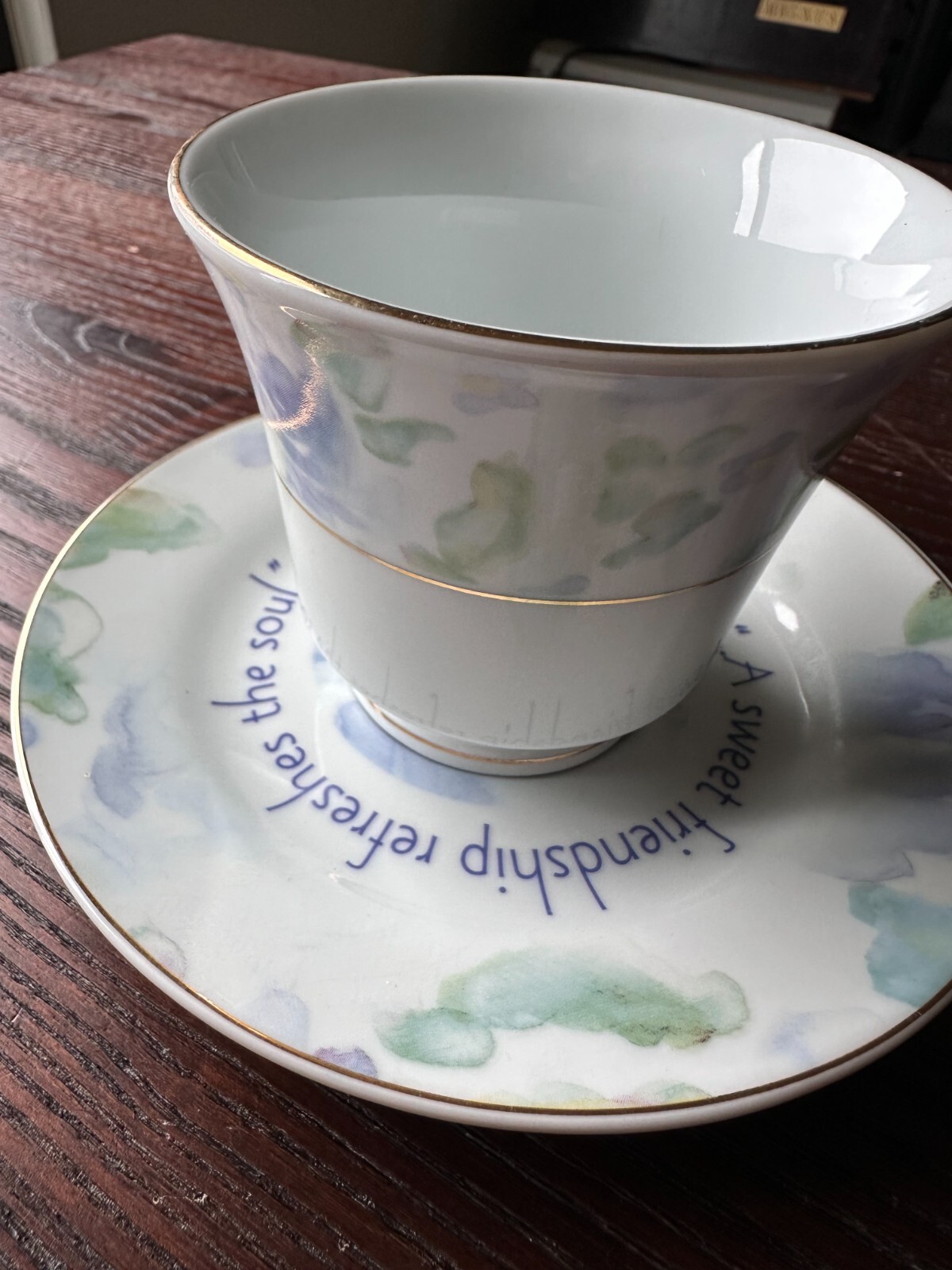 Day Spring Cards Fine Porcelain Tea Cup & Saucer With Floral Pattern & Scripture