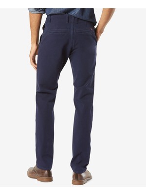 

DOCKERS Мужские темно-синие прямые брюки с расширяющейся талией, облегающие эластичные брюки, Navy, 399000003