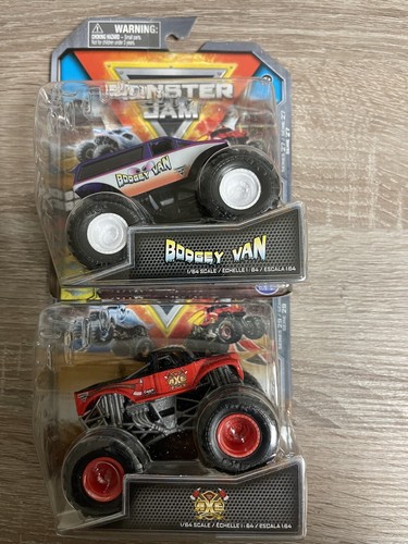 Spin Master 2023 Monster Jam AXE (Fire Truck) & Boogey Van