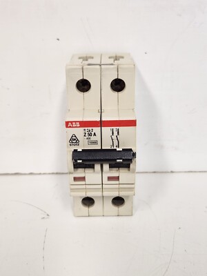 GUARANTEED! ABB 50A 2-POLE CIRCUIT BREAKER S282-Z50A