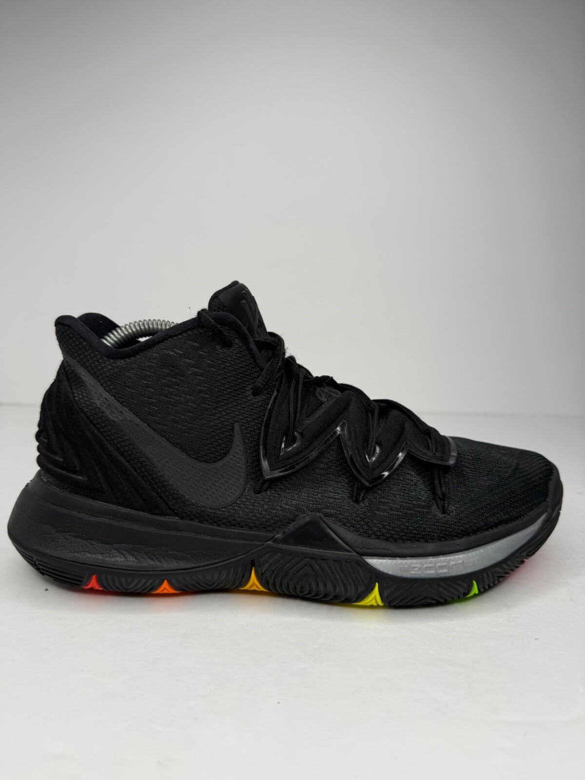Nike Kyrie 5 Black Neon Rainbow Sole Basketball AO2918-001