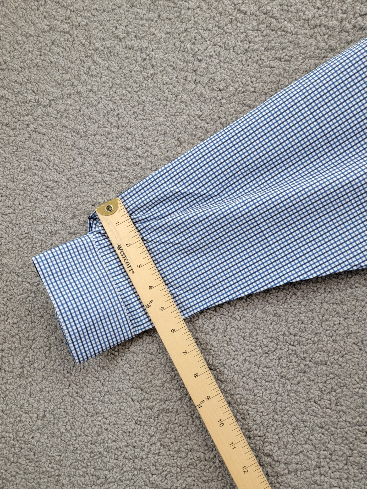 Tayion Collection Slim-Fit Check Dress Shirt Men's XL 17-17.5 32-33 Blue Multi - Picture 11 of 17