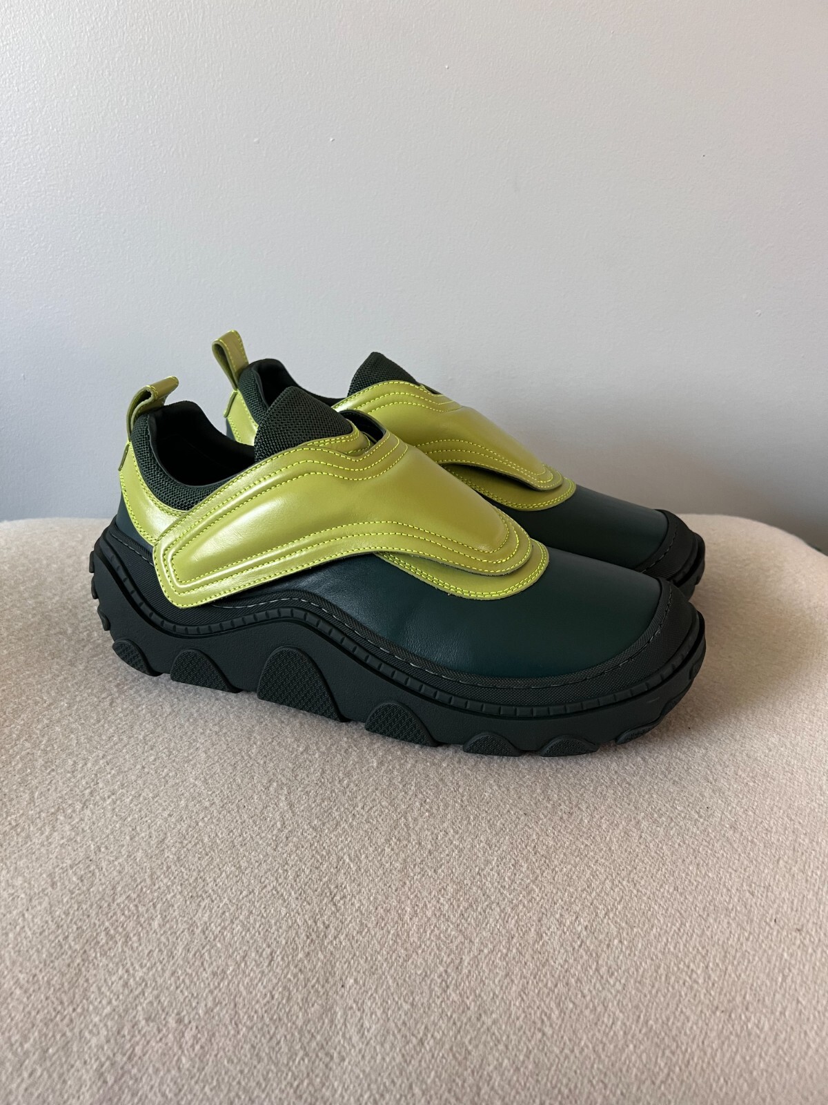Kiko Kostadinov Tonkin Strap Shoe - Size 44 - Lime Leather