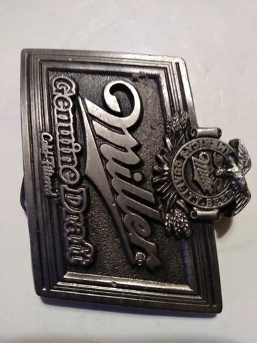 MILLER Genuine Draft Pewter Belt Buckle Licensed Product