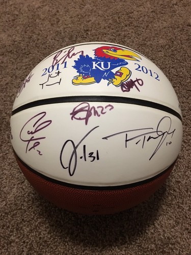 2011-12 Official Kansas Jayhawks Autographed Signed Basketball KU RARE! FINAL 4!