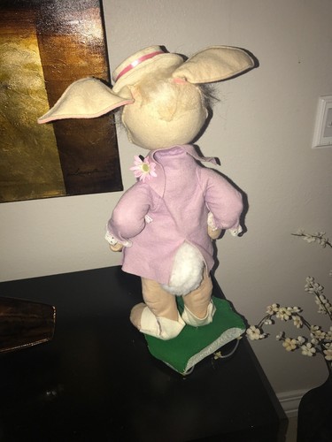 Annalee Easter Bunny Vintage Doll Top Hat Boy Bunny Rabbit Large 20” Tall