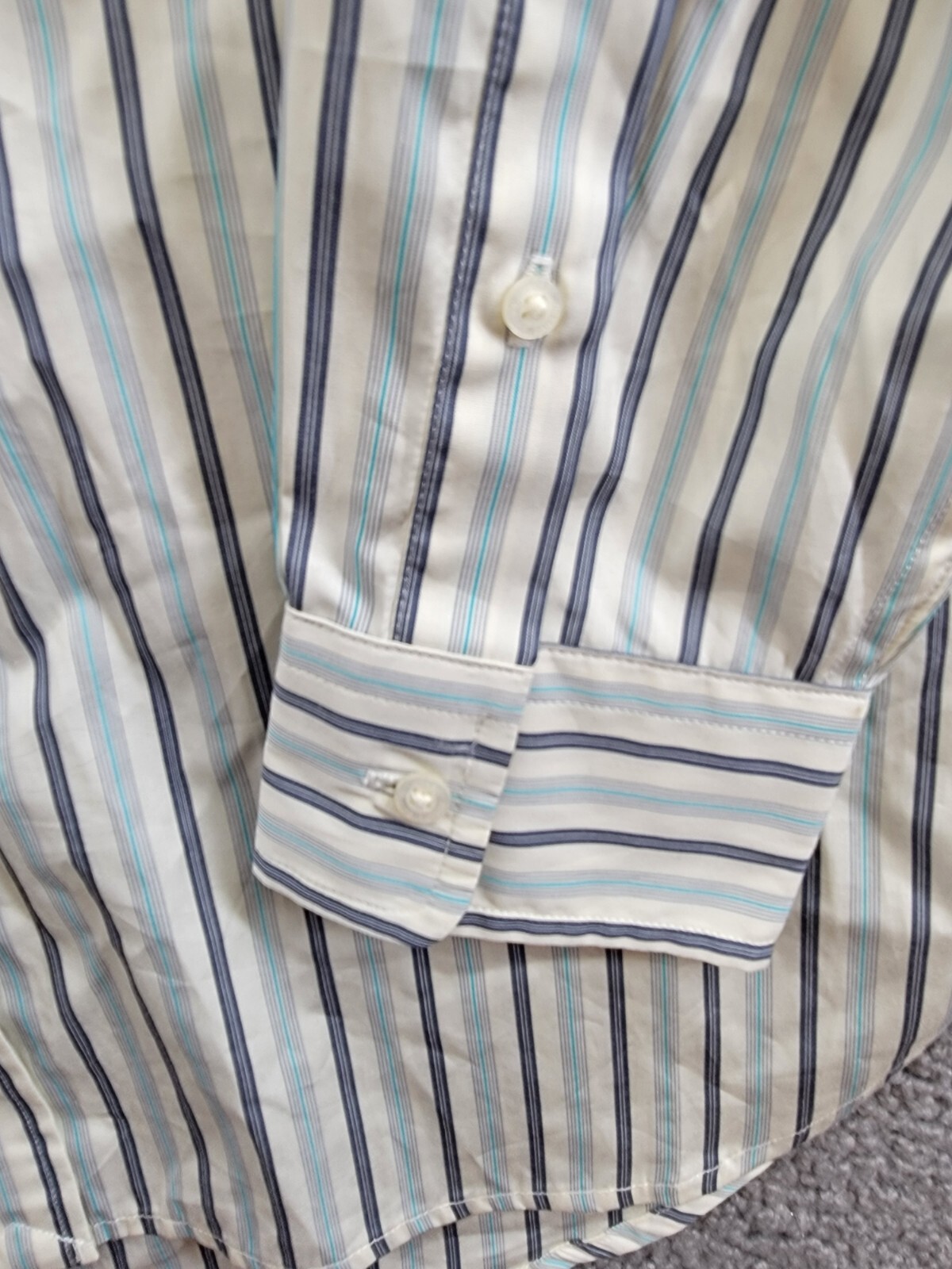 Lauren Ralph Lauren Striped Button Up Shirt Women's S Blue/White Long Sleeve - Picture 11 of 20