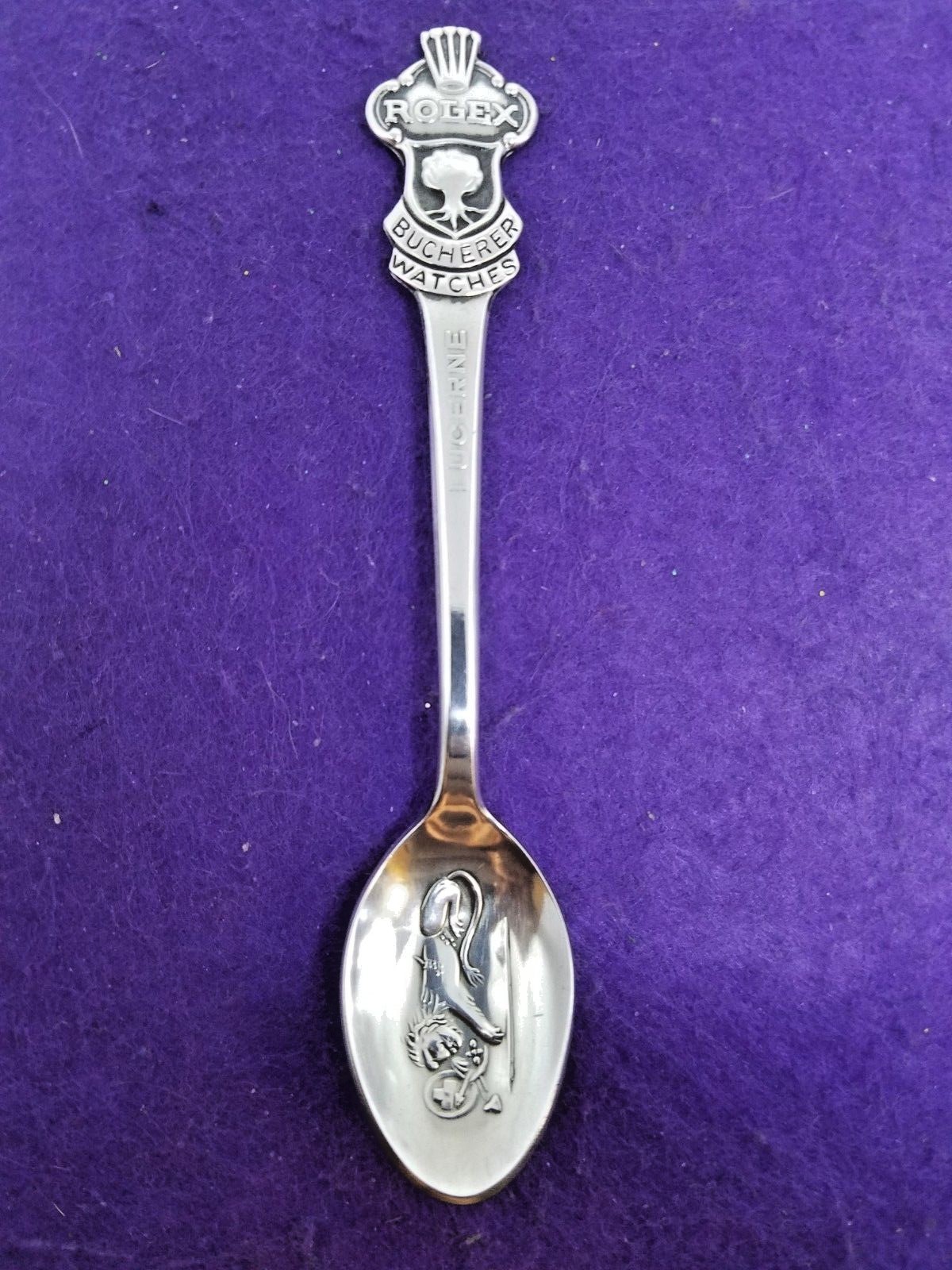 VINTAGE COLLECTOR ROLEX BUCHERER WATCHES  LUCERNE SOUVENIR SPOON