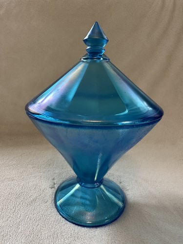 Fenton ゴールドクレスト スクエア キャンディーディッシュ Vintage Fenton Spruce Green 7 1/2 Inch Square Covered Candy