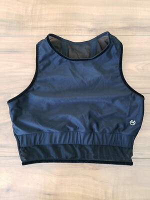 MAAJI ACTIVEWEAR Mesh Velvet Sports Bra WOMENS SZ S SMALL Black