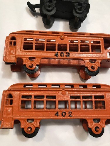 Cast Iron John Wright Foundry 40 Steam Train Set Original