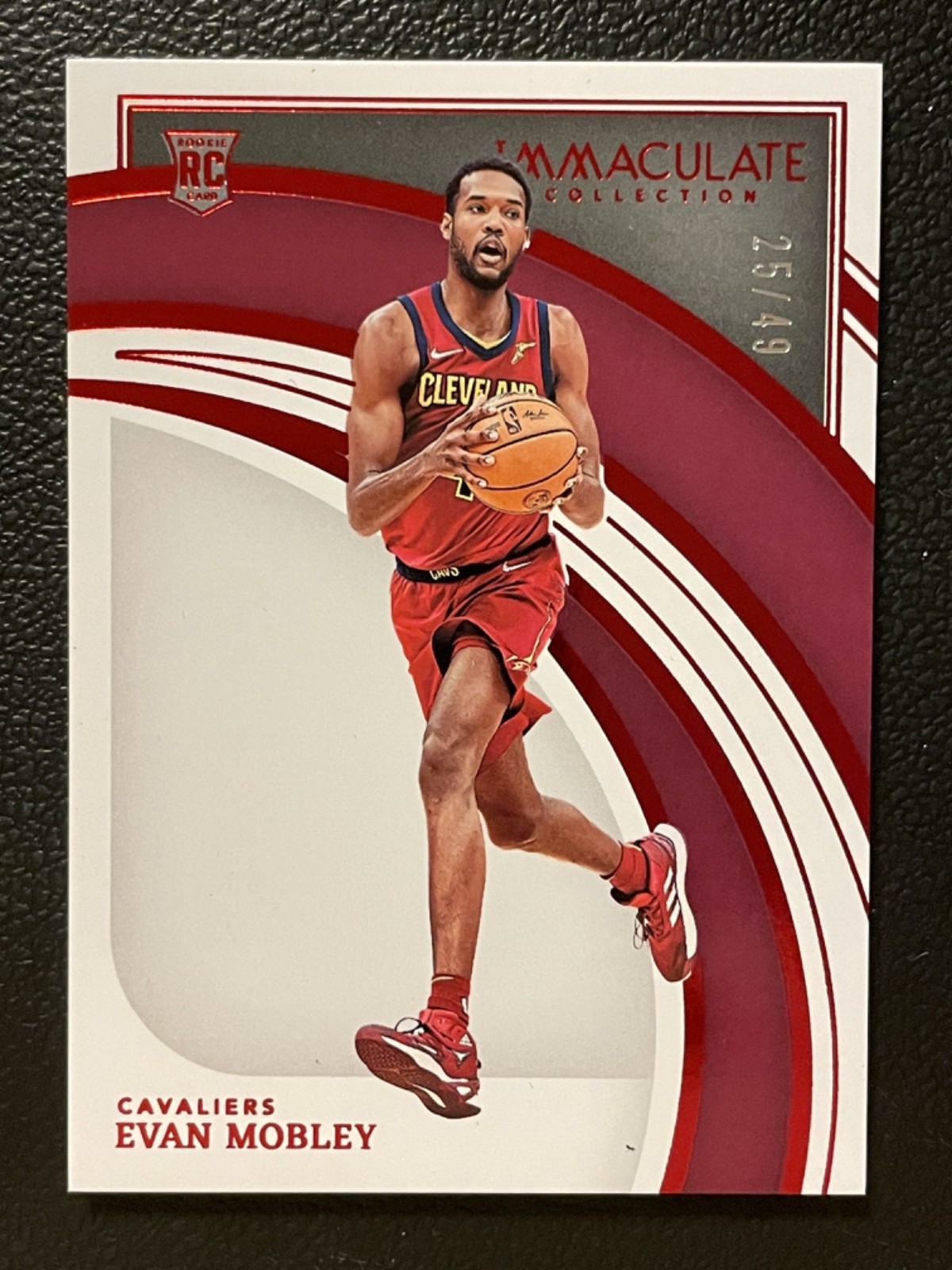 2021 Panini Immaculate Collection Ruby #96 Evan Mobley 25/49 RC Rookie