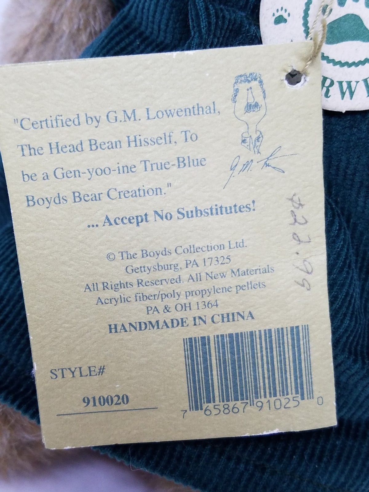 Boyds Bear Plush, Polly Quignapple -  