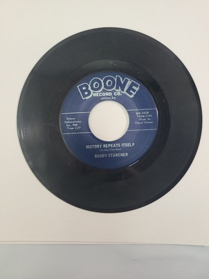 BUDDY STARCHER History Repeats Itself /Sniper's Hill 45rpm Boone 1966 GOOD+ F146