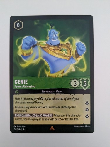 Disney Lorcana Genie Powers Unleashed - Emerald - 76/204 | eBay