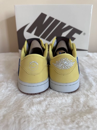 Pre-owned Jordan Womens Size 6.5- Travis Scott X Air  1 Retro Og Sp Low Canary (dz4137-700) In Yellow