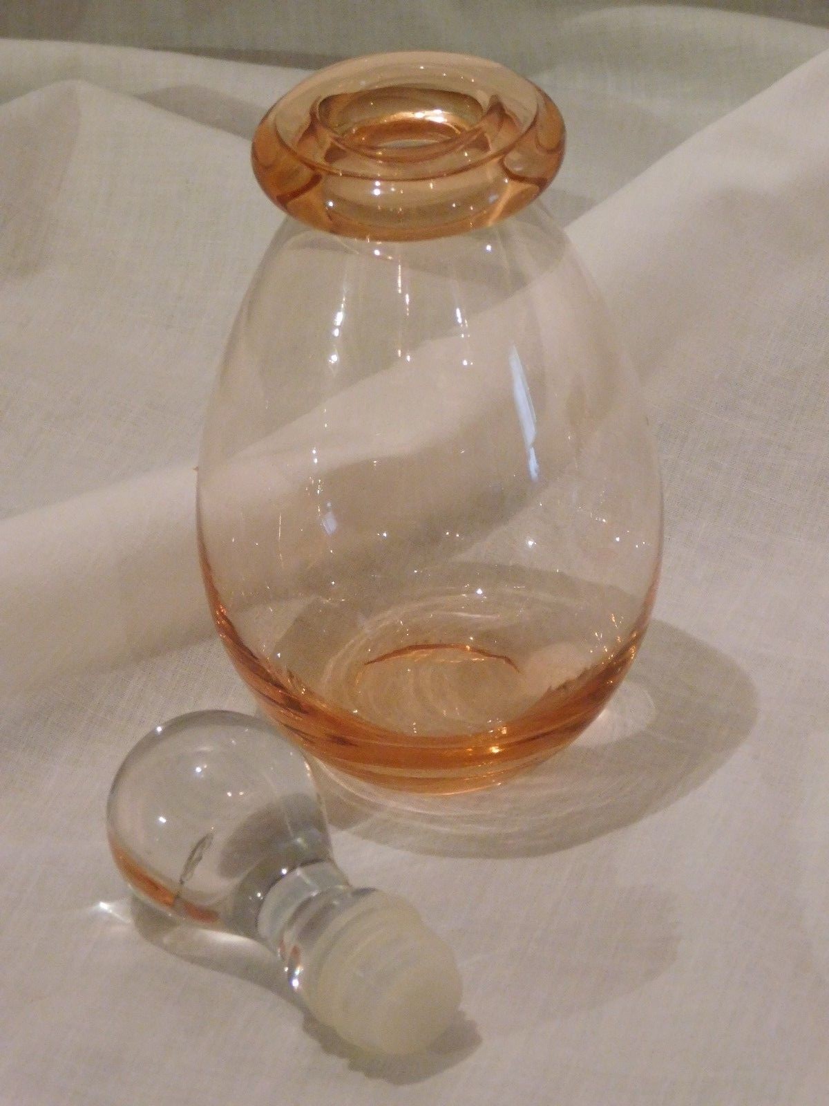 Set of 2 Decorotive Glass Bottles w/ Stoppers