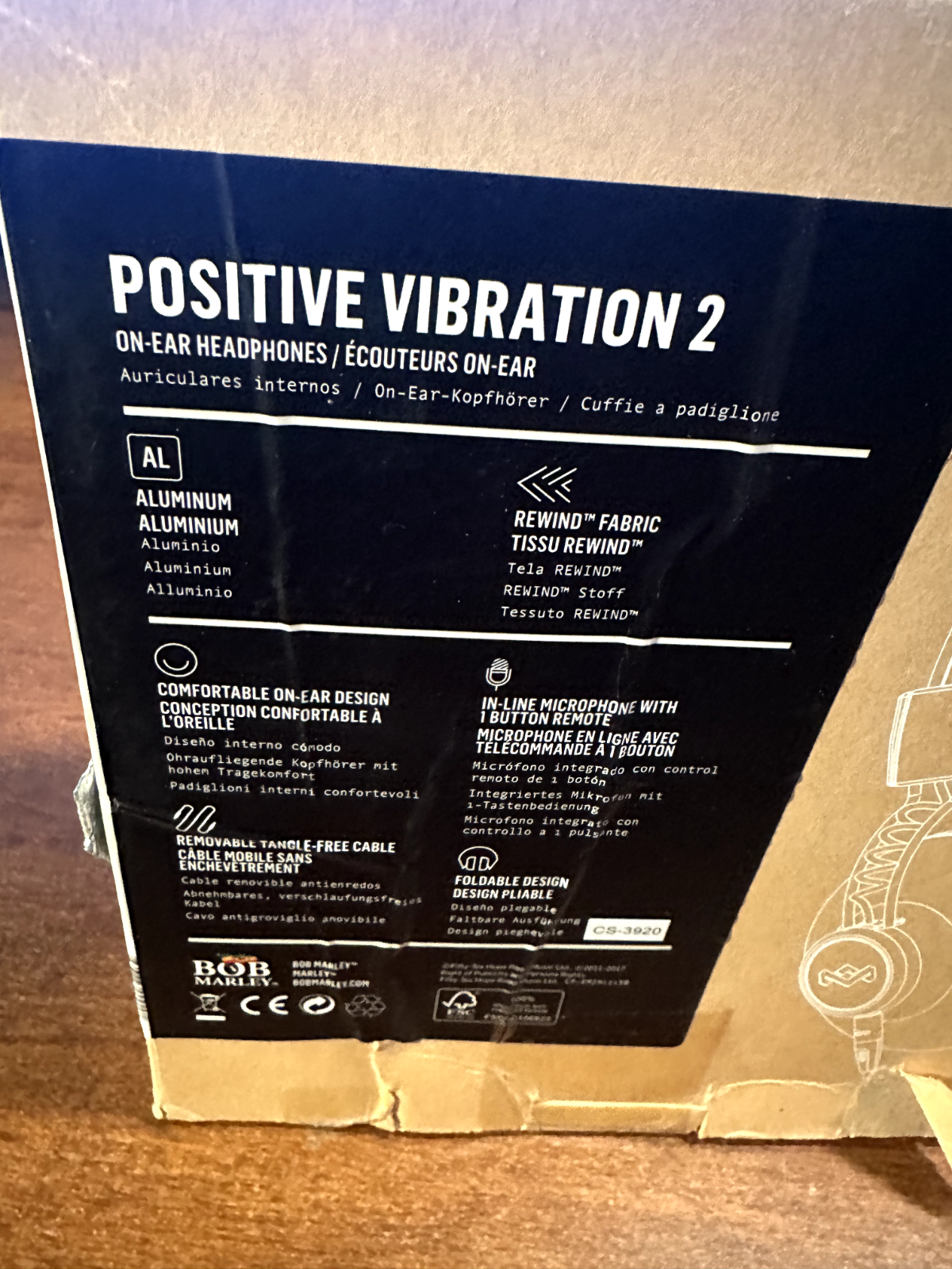 House of Marley Positive Vibration 2: Over-Ear Wired Headphones with Microphone