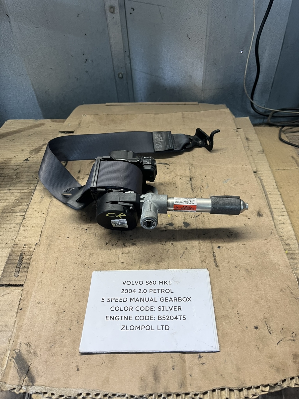 Volvo S60 Mk1 2004 2.0 Petrol - OS Rear Seat Belt 600376400H