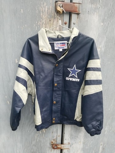 Vintage Pro Line Dallas Cowboys Leather Jacket, Size Large Nfl