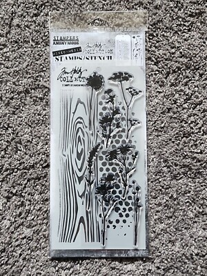 Tim Holtz Stampers Anonymous Cling Stamp Set, Floral Trees THMM159