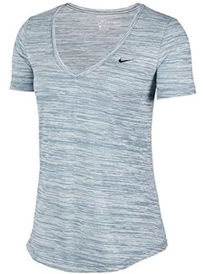 

Синяя женская влагоотводящая футболка с логотипом NIKE с изогнутым краем, Синий