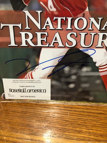 Victor Robles Autographed Baseball America Magazine JSA Authentic Nationals!