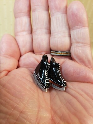 MINIATURE DOLLHOUSE OR ROOMBOX HANDMADE PAIR OF ICE SKATES