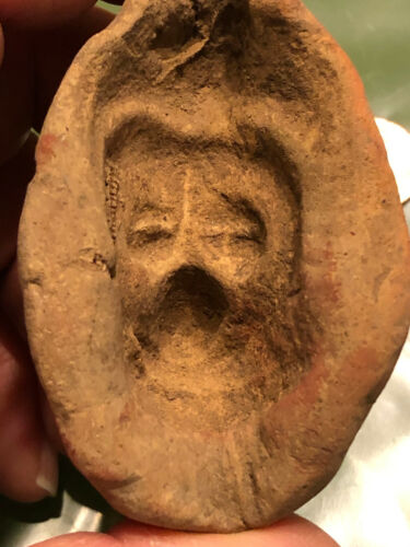 PRE COLUMBIAN MAYAN CLAY MOLD OF BABY OR BAT OVER 1,000-2.000 YRS.OLD   2.75" 