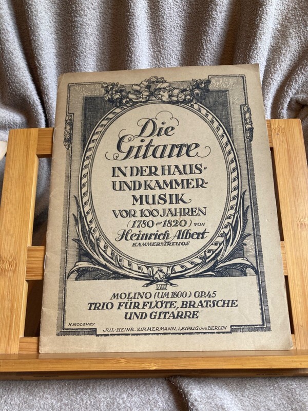 Molino Trio Pour Flute Violon Et Guitare Op. 45 Partition Jul. Heinr. Zimmermann