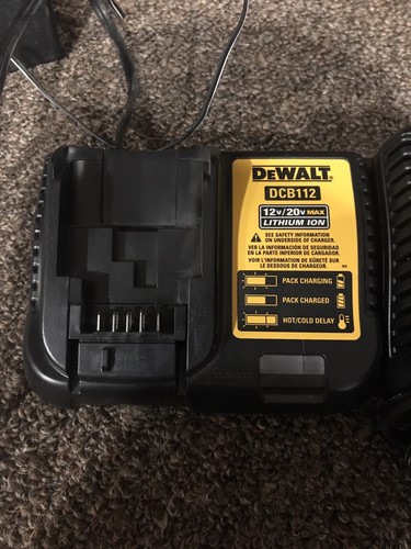 Two Dewalt 12V to 20V Li-Ion Battery Charger Replace DCB101 DCB100 DCB107