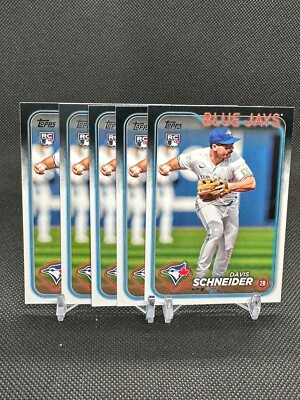 5x Lot 2024 Topps Davis Schneider ROOKIE #189 - Toronto Blue Jays