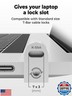 Multplx Laptop Lock Adapter for Kensington Lock | Adds Security Slot To Any Laptop inc MacBook | Use With Standard T-Bar Cable Locks | No Adhesive Needed