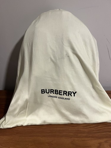 NWT Authentic Burberry Men&rsquo;s TB Bridle Brown Coated Canvas Striped Backpack