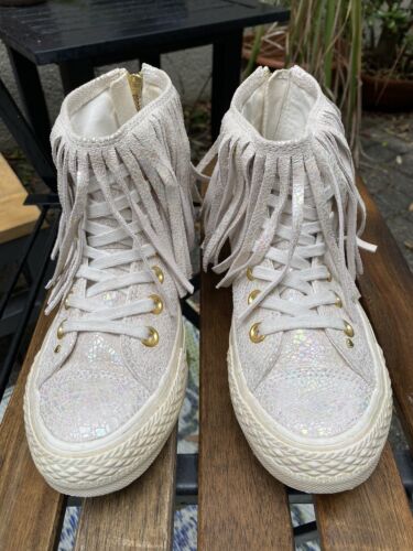 Converse Chuck Taylor All Star Shoes Womens Size 5 Fringe Glitter Hi Top 553021C | eBay Converse Chuck Taylor All Star Shoes Womens Size 5 Fringe Glitter Hi Top 553021C | eBay