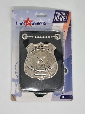 Kids Cop Badge Special Cop Necklace with Chain Dress Up Accessories Halloween 