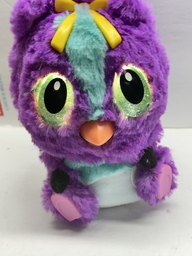 CUTE Hatchimals Hatchibabies Purple Ponette Baby Bird Light 