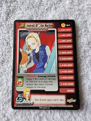 DBZ Dragon Ball Z Android 18, The Machine 184 CCG Unlimited Cell Saga HP
