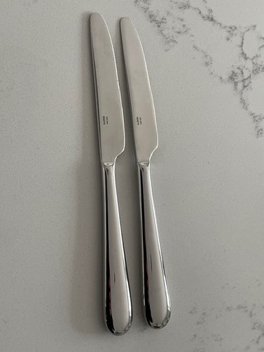 2 x *RARE* Alessi Nuovo Milano Dessert Fruit Knives Set Salad 19.2cm VG Small