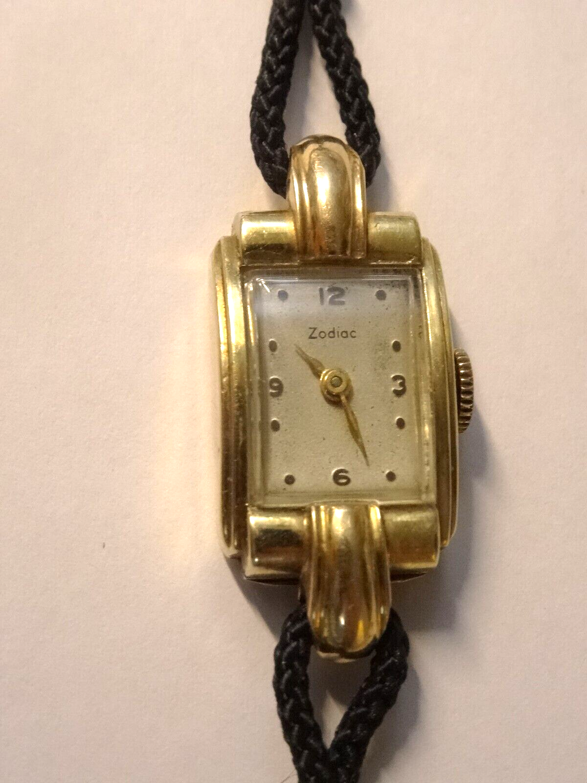 1960s Ladies Zodiac 14mm 17J 14K Solid Gold Manual Wind Cocktail