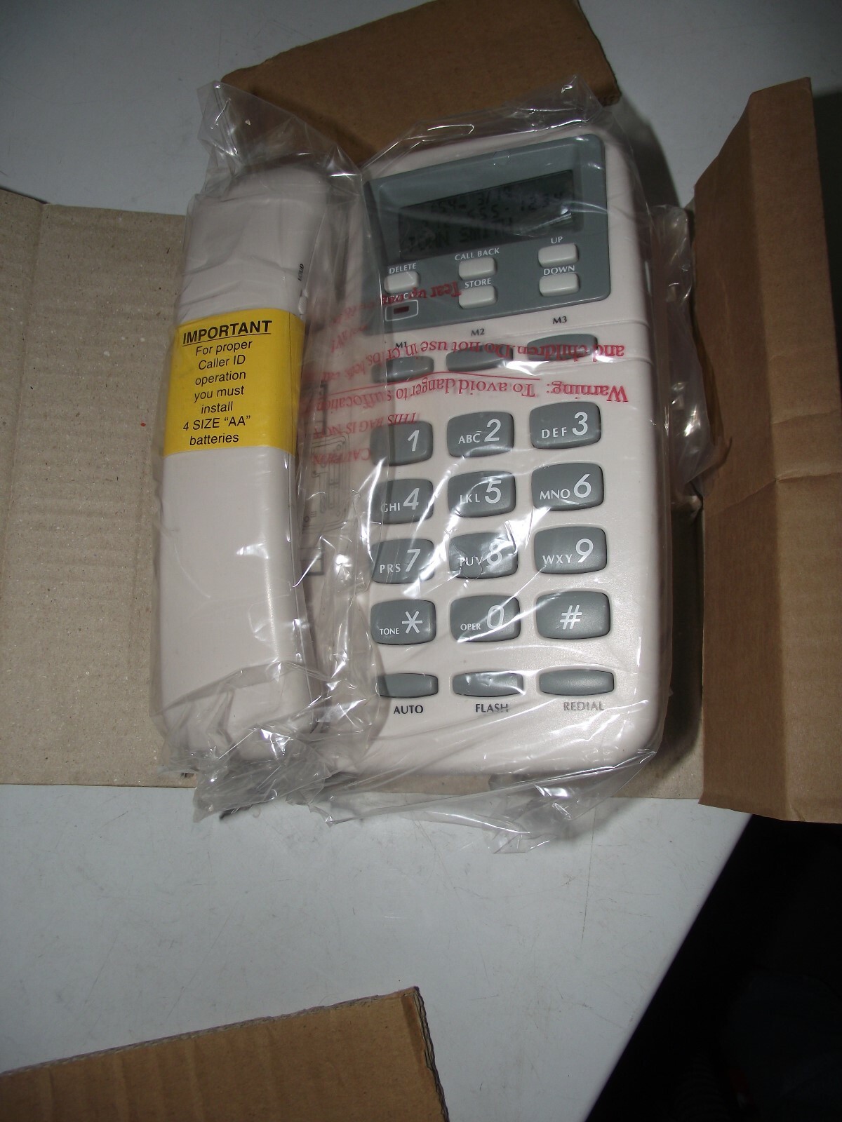 Lenoxx Sound Caller ID Telephone PH-548 Oversized Keypad Brand New Sealed