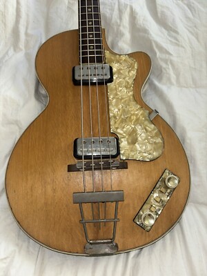 1965 Hofner 500/2 Club BASS GUITAR VINTAGE SUNBURST & HARD CASE