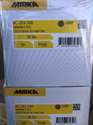 Mirka AC-203-500 Abranet Ace 3'' Mesh Grip Disc 500g 50/Box