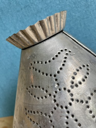 Punched Tin Candle Holder - 9.5&rdquo; Tall