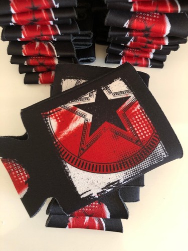 Lot of 25 NEW BEER COOZIE KOOZIE cooler can 12 oz Bottle Red White & Blue Star