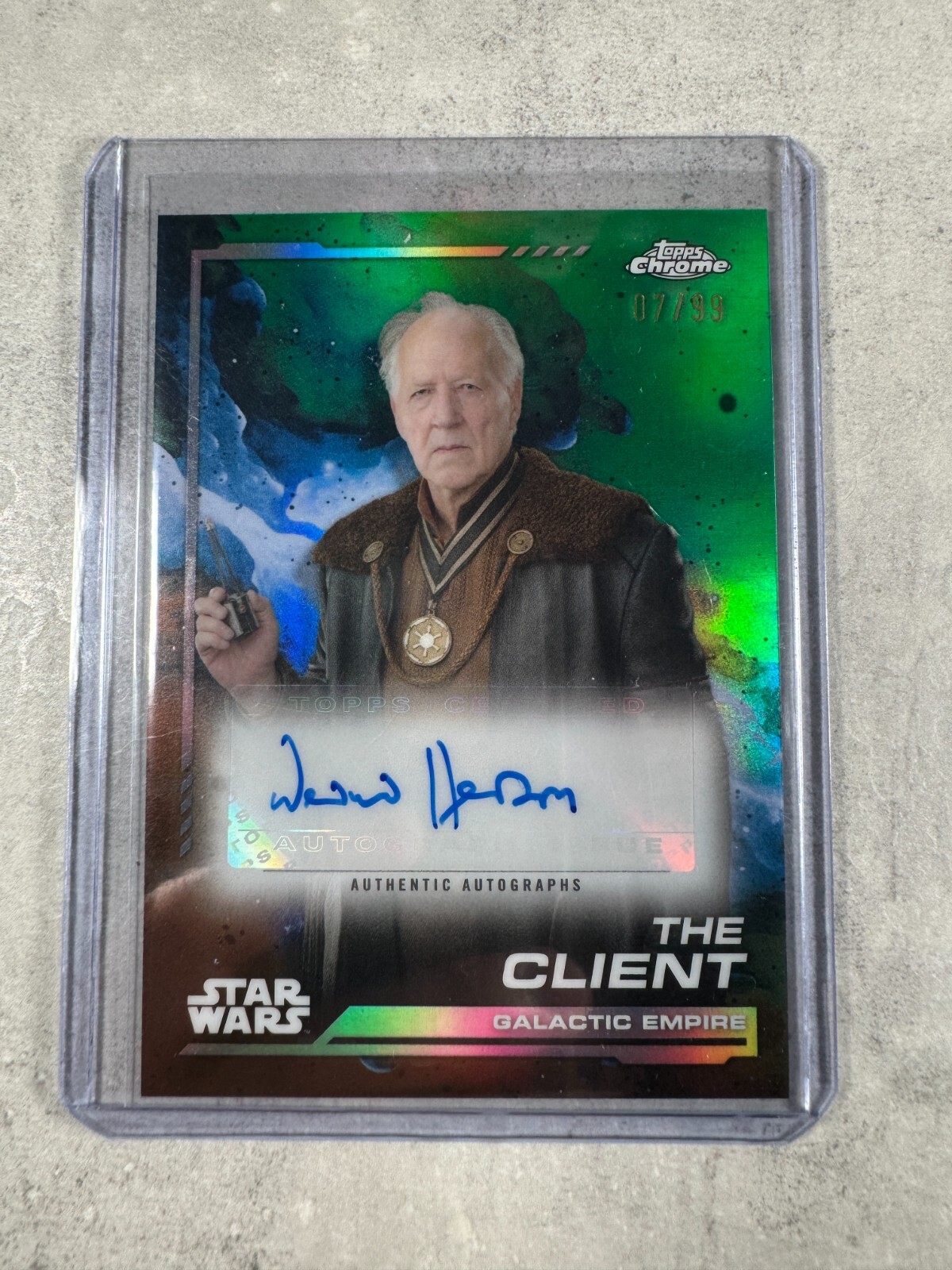 024 Topps Chrome Star Wars The Client Werner Herzog Green